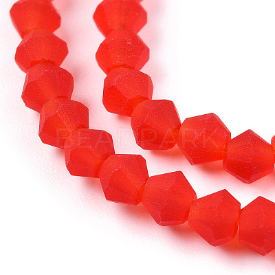 Imitate Austrian Crystal Frosted Glass Beads Strands LS-GLAA-F029-TM4mm-B31-1