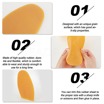 Rubber Shoe Repair Material for Leather Shoes & Boots DIY-WH0430-024A-1