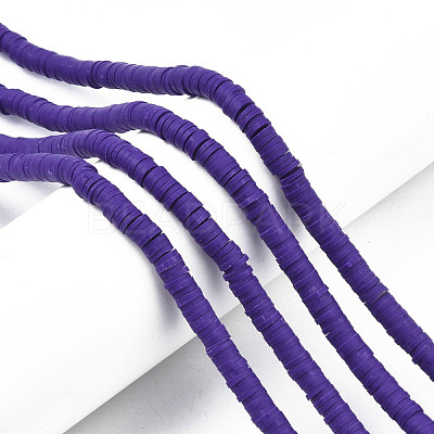 Handmade Polymer Clay Beads Strands CLAY-R089-6mm-011-1