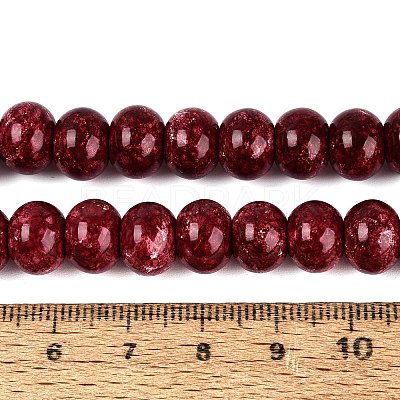 Opaque Baking Paint Glass Beads Strands GLAA-Q110-03A-10-1