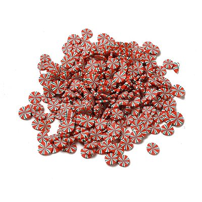 Christmas Theme Handmade Polymer Clay Beads CLAY-P002-02A-1