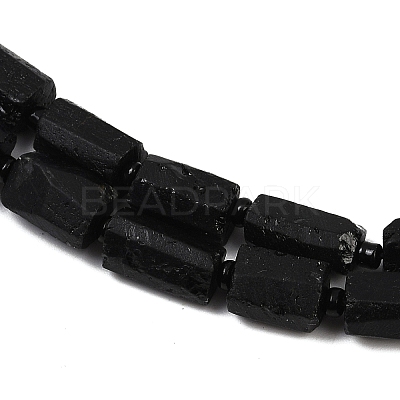 Natural Black Tourmaline Beads Strands G-F715-111-1