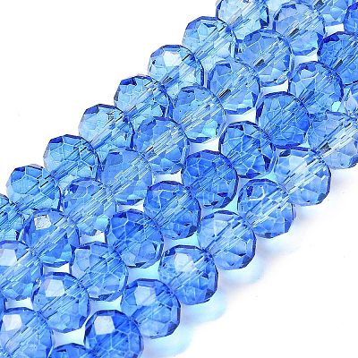 Transparent Painted Glass Beads Strands X1-DGLA-A034-T8mm-A01-1