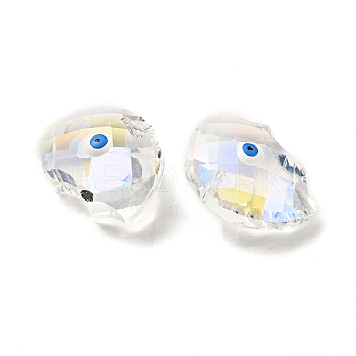 Transparent Glass Pendants GLAA-F121-06D-1