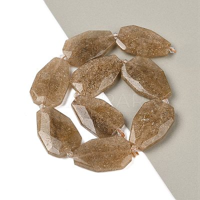 Natural Gold Strawberry Quartz Beads Strands G-P548-B12-01-1