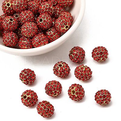 Alloy Rhinestone Beads RB-A034-10mm-A21G-1
