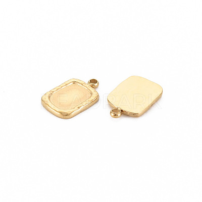 Ion Plating(IP) 304 Stainless Steel Pendant Enamel Settings STAS-N097-151LG-1
