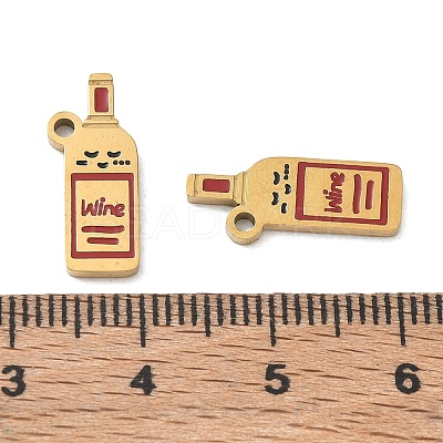 304 Stainless Steel Enamel Pendants SA-CBAD60D-08G-02-1