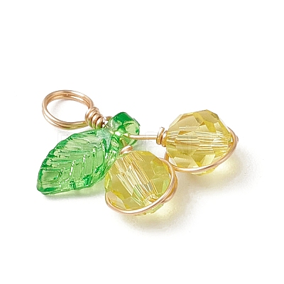 Cherry Glass Pendants PALLOY-JF03470-02-1
