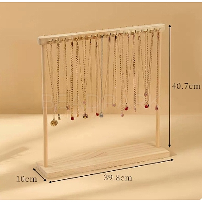 Wooden Necklace Display Stands PW-WG23656-04-1