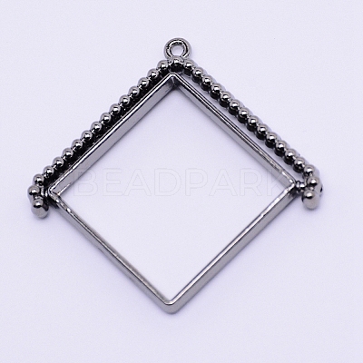 Alloy Open Back Bezel Pendants LS-PALLOY-WH0071-58B-RS-1