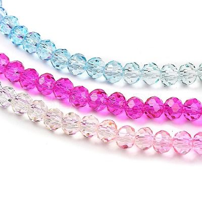Transparent Painted Glass Beads Strands LS-DGLA-A034-T4mm-A14-1
