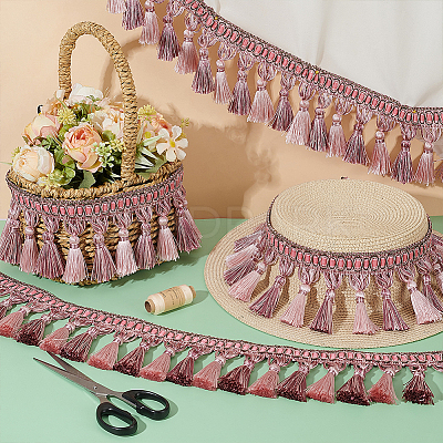 About 6M Polyester Tassel Ribbons OCOR-PH0006-13B-1