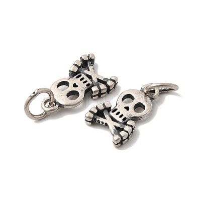 925 Sterling Silver Halloween Skull Charms STER-K188-10AS-1