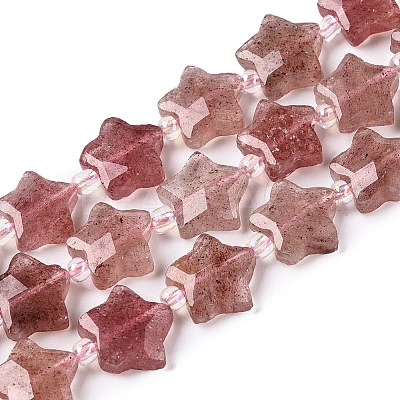 Natural Strawberry Quartz Beads Strands G-T138-183-1