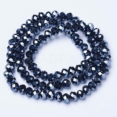 Electroplate Glass Beads Strands EGLA-A034-P8mm-A18-1