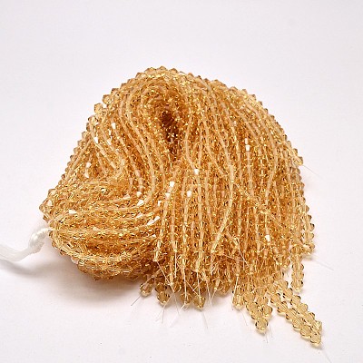 Imitate Austrian Crystal Bicone Glass Beads Strands GLAA-F029-4x4mm-18-1