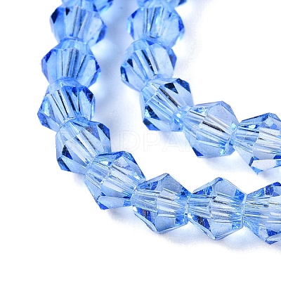 Gradient Color Baking Paint Glass Bead Strands LS-DGLA-A039-T4mm-A020-1