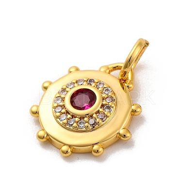 Brass Micro Pave Cubic Zirconia Charms KK-U033-22G-01-1