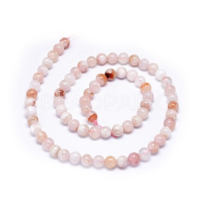 Natural Cherry Blossom Agate Beads Strands G-I249-B01-01-1