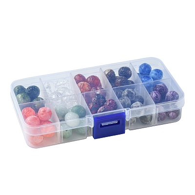 10 Colors 80Pcs Two-tone Opaque Acrylic Beads FIND-FS0002-68-1