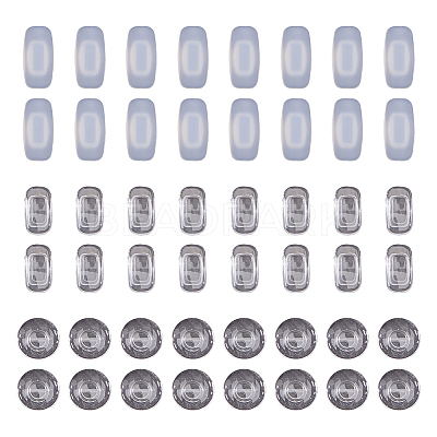 24 Sets 3 Style Silicone Eyeglass Nose Pads FIND-GF0004-33-1