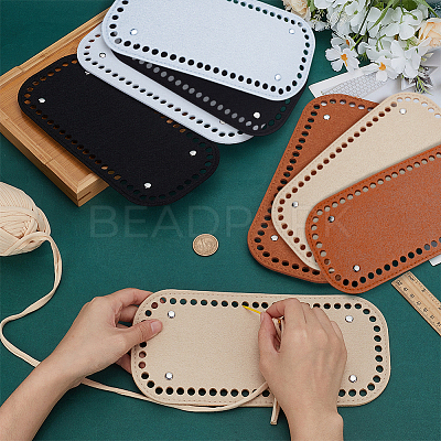 8Pcs 4 Colors Rectangle Felt Bag Bottom FIND-PH0024-17B-1