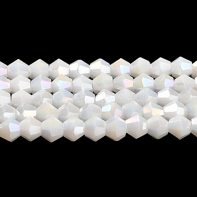 Opaque Solid Color Electroplate Glass Beads Strands LS-EGLA-A039-P4mm-B15-1