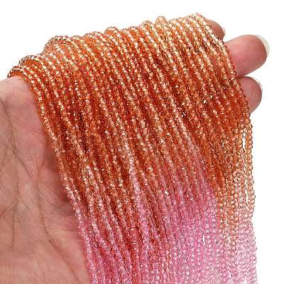 Transparent Painted Glass Beads Strands LS-DGLA-A034-T2mm-A20-1