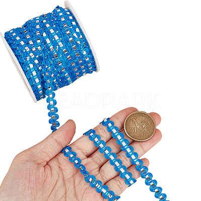 25M Metallic Yarn Lace Ribbons OCOR-GF0003-09E-1