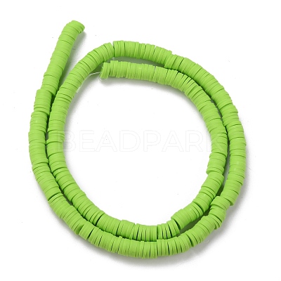 Flat Round Handmade Polymer Clay Beads X-CLAY-R067-6.0mm-50-1