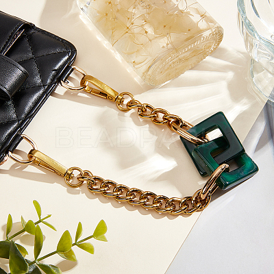 Acrylic Square Link Chain Bag Handles FIND-WH0135-36-1