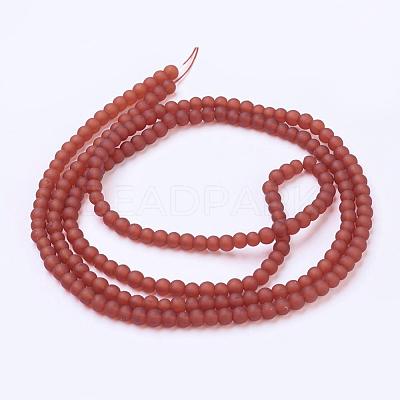 Baking Paint Transparent Glass Bead Strands GLAA-S031-4mm-06-1