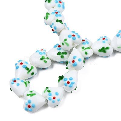Handmade Bumpy Lampwork Beads Strands LAMP-N029-011F-1