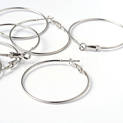 Brass Earring Findings Hoops EC108-3NF-1