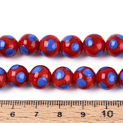 Handmade Lampwork Beads Strands LAMP-N037-02D-1