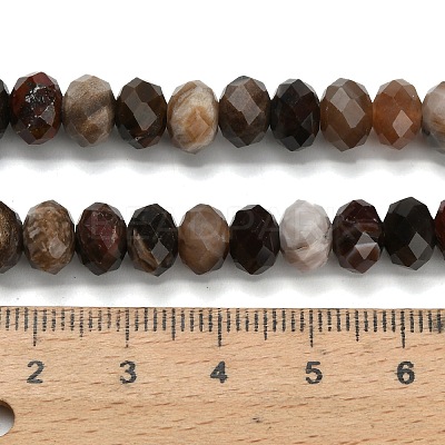 Natural Petrified Wood Beads Strands G-Z111-A50-1