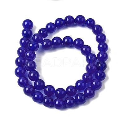 Natural White Jade Beads Strands G-H348-8mm-07-1