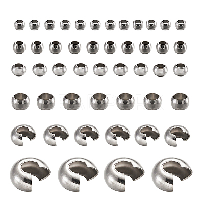 304 Stainless Steel Crimp Beads STAS-TA0004-11P-1