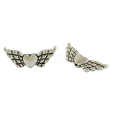 Tibetan Style Alloy Angeltee Beads TIBEB-5494-P-NR-1