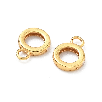 Brass Micro Pave Clear Cubic Zirconia Tube Bails KK-H532-42G-1