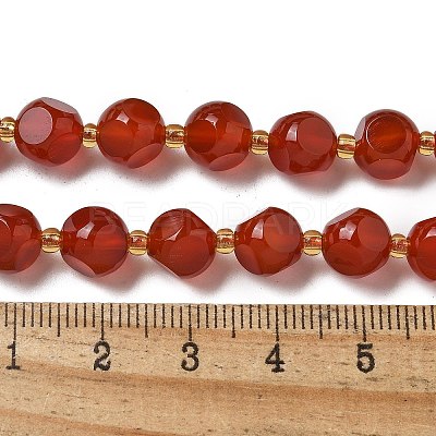 Natural Carnelian(Dyed & Heated) Beads Strands G-K387-A12-02-1