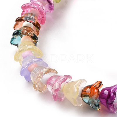 Transparent Glass Beads Strands LAMP-H061-01A-02-1