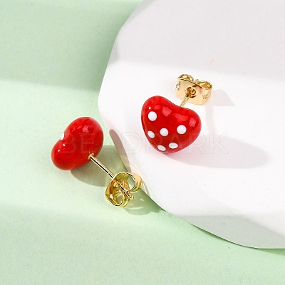 Brass Micro Pave Cubic Zirconia Stud Earrings EJEW-D328-01G-03-1