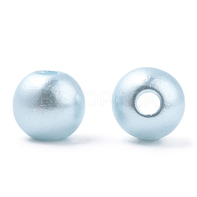 Spray Painted ABS Plastic Imitation Pearl Beads OACR-T015-05A-07-1