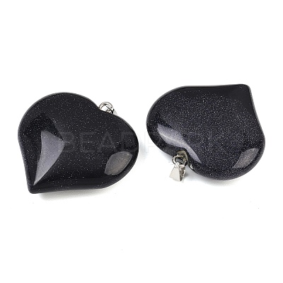 Synthetic Blue Goldstone Pendants GG-K002-04Y-1