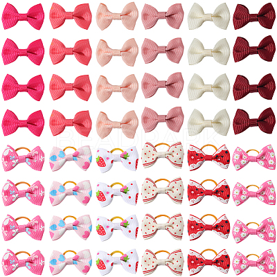 48Pcs Polyester & Iron Alligator Hair Clips AJEW-CN0004-10-1