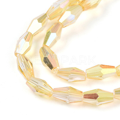Transparent Electroplate Glass Beads Strands GLAA-K064-05A-01C-1