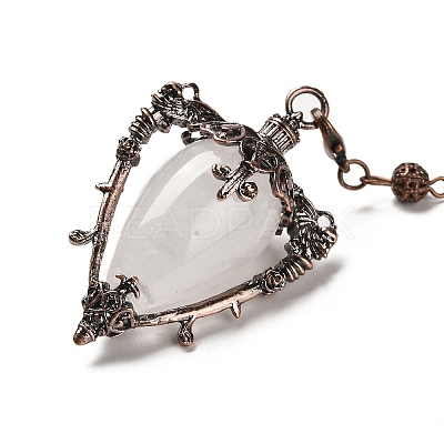 Natural Quartz Crystal Triangle Dowsing Pendulum Pendants G-G022-01R-08-1