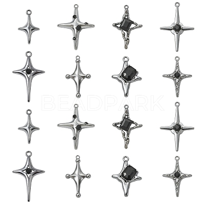 32Pcs 8 Styles Alloy Pendants FIND-CJ0006-01-1